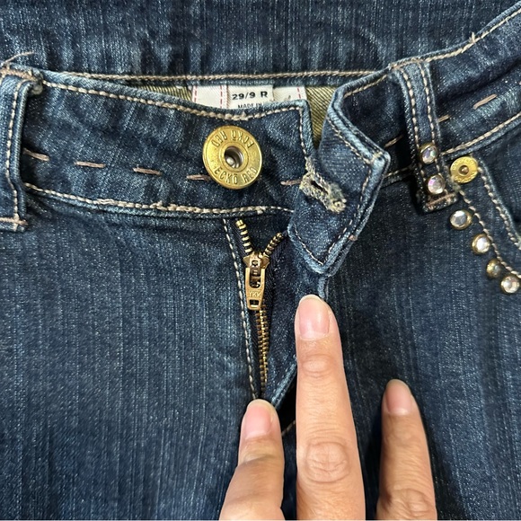 Echo Red Bootleg Regular Jeans Bling Bejeweled Rhinestone Size 29/9 R - Picture 7 of 13